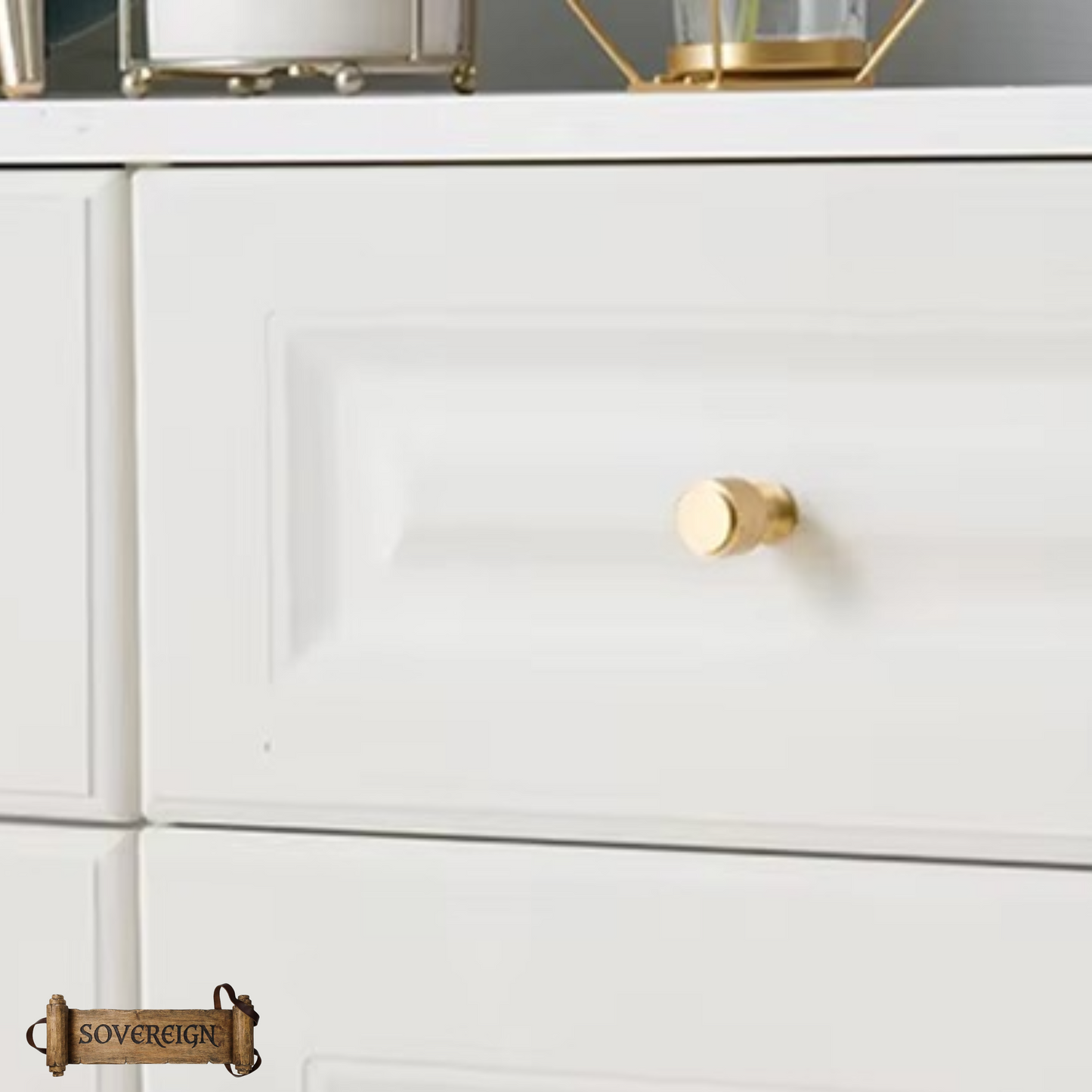 "Felino" Sovereign Cris Cross Brushed Brass cabinet / Drawer Knob 20mm dia-4 Finishes