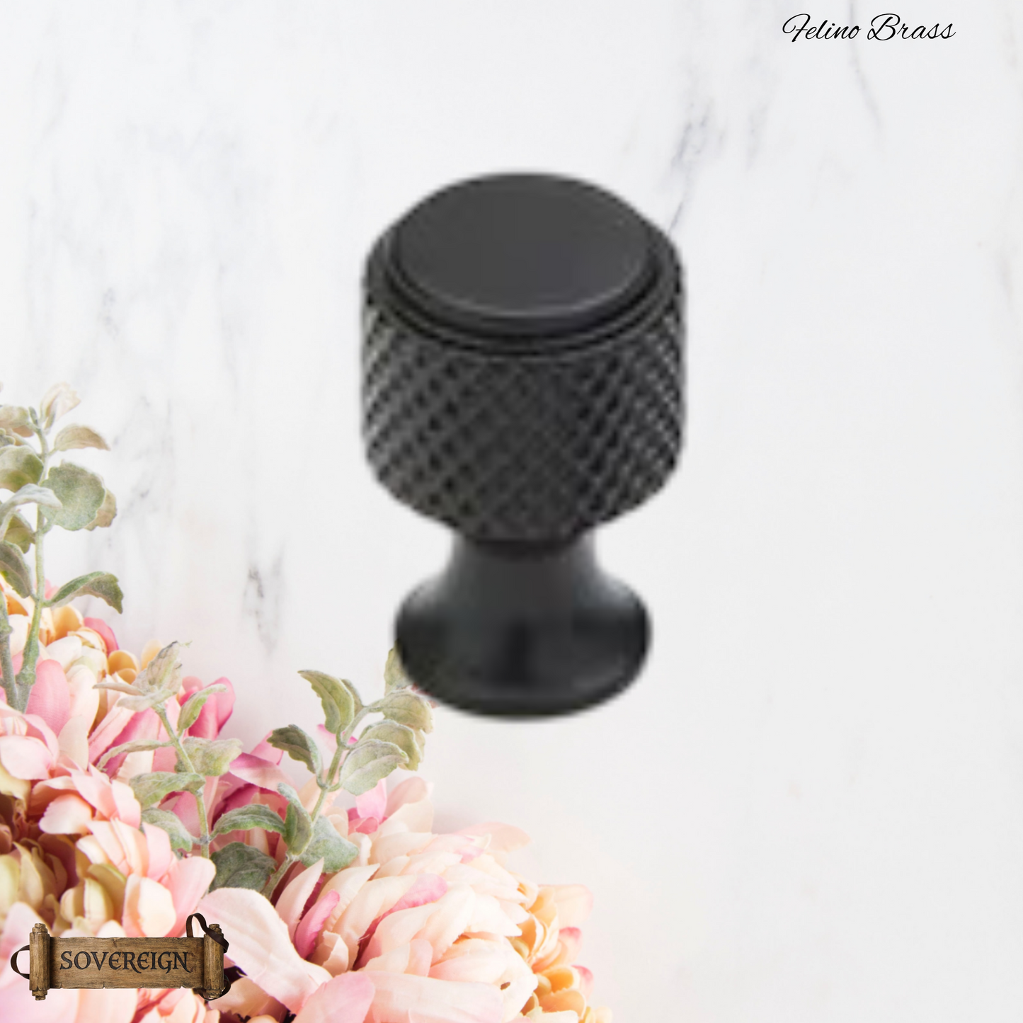 "Felino" Sovereign Cris Cross Brushed Brass cabinet / Drawer Knob 20mm dia-4 Finishes