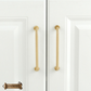 "Gallicchio" Sovereign Retro Brush Brass cabinet D-Pull Handles -8 Sizes