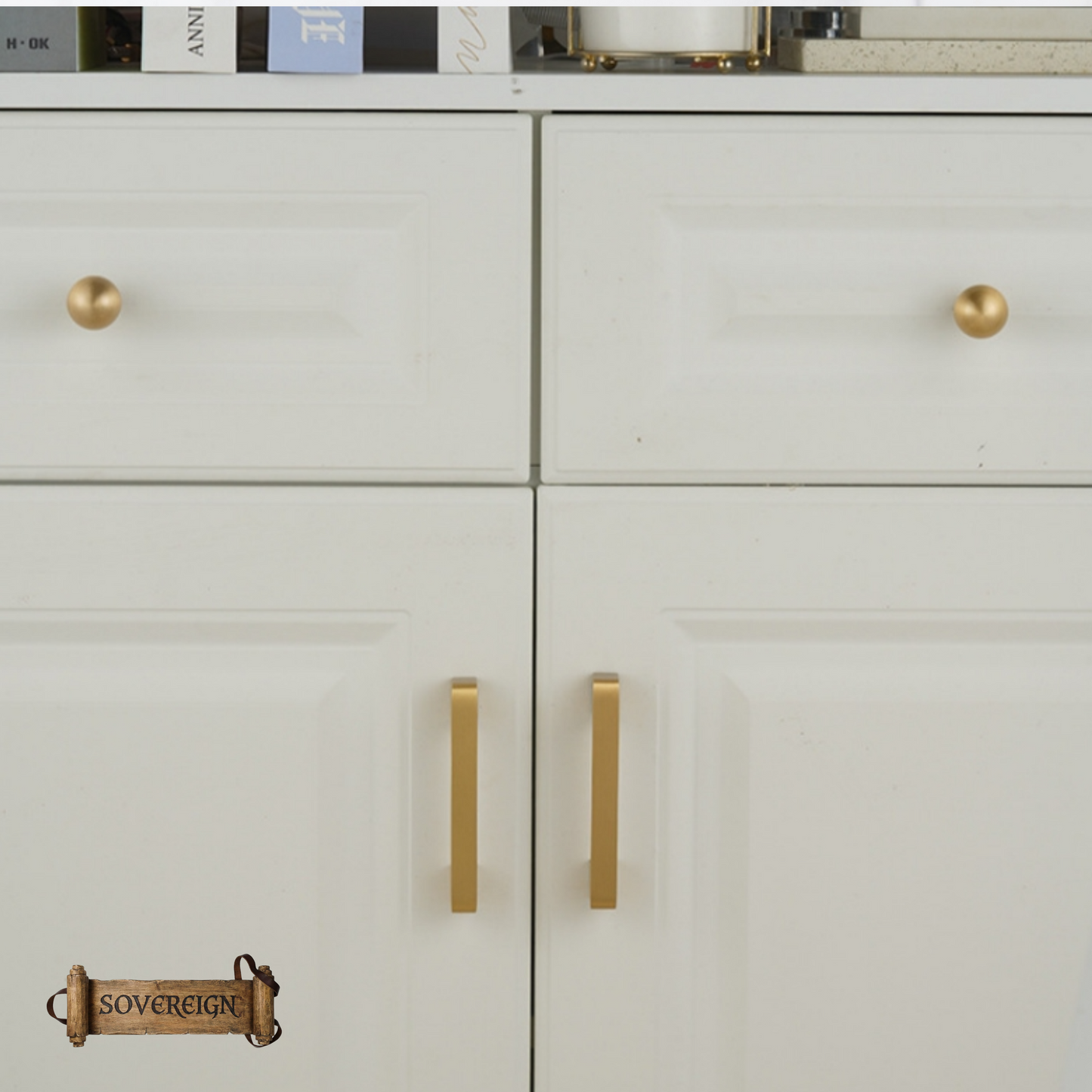"Racale" Sovereign lovely Brushed Brass cabinet D-Handle Pulls -5 sizes