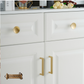 "Sorrano" Sovereign Brushed Brass cabinet D-Handle Pulls -5 sizes