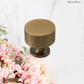 "Livorno"Sovereign Striped Brass Large cabinet / Drawer Knob 35mm dia-6 finishes