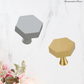 "Grammichele" Sovereign Heaxgonal 26mm dia Brass knob (2 Finishes)