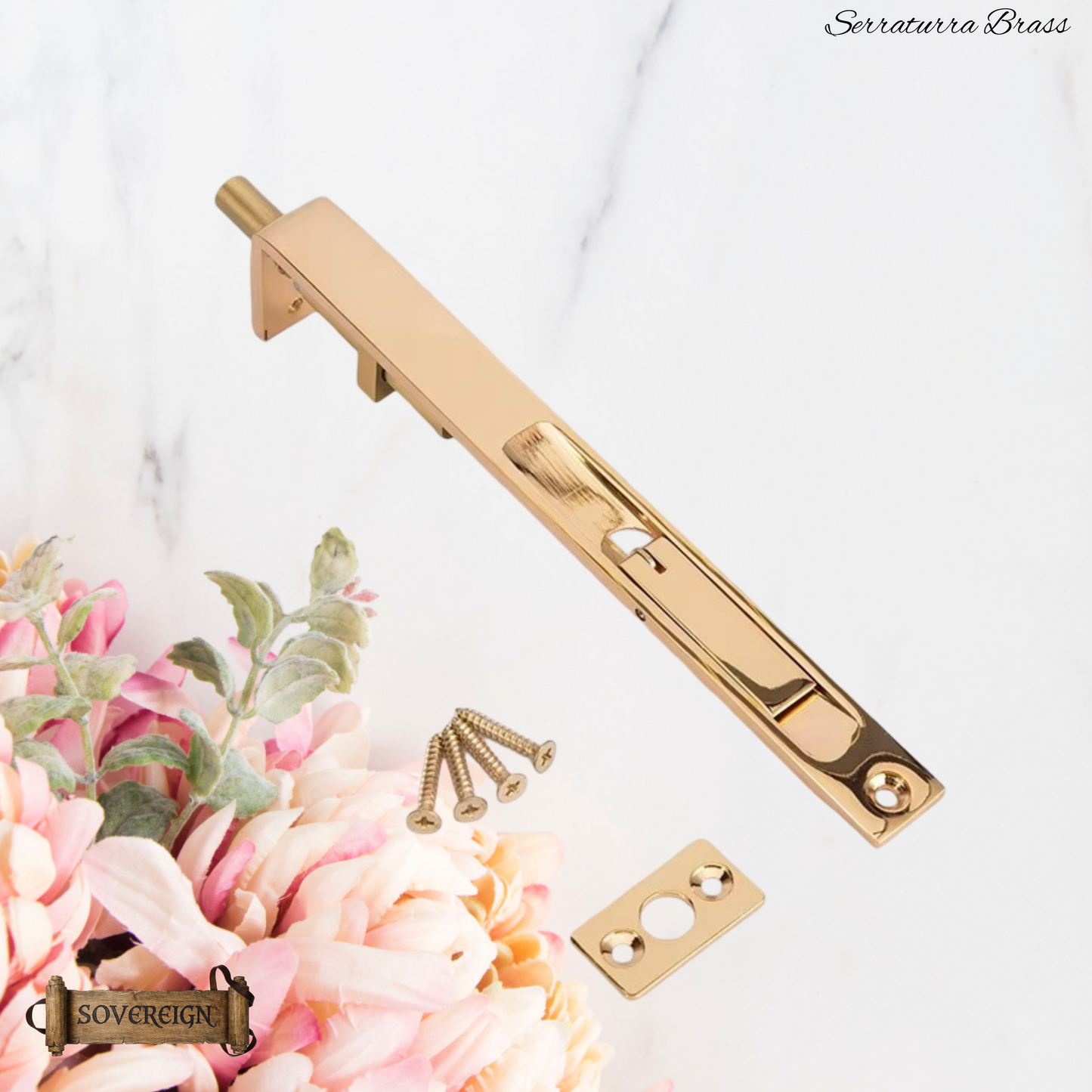 "Serraturra" Sovereign Flush lever Bolt Solid brass 200mm-7 Finishes
