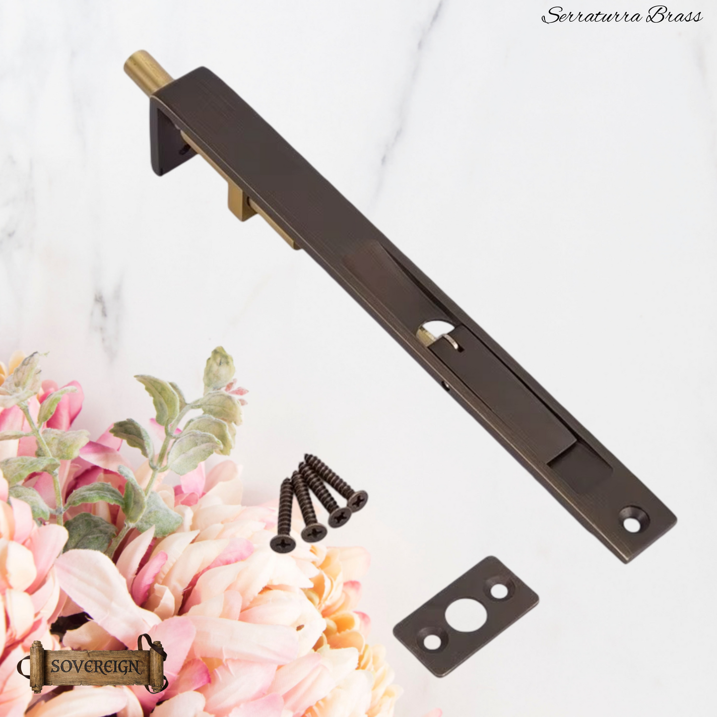 "Serraturra" Sovereign Flush lever Bolt Solid brass 200mm-7 Finishes