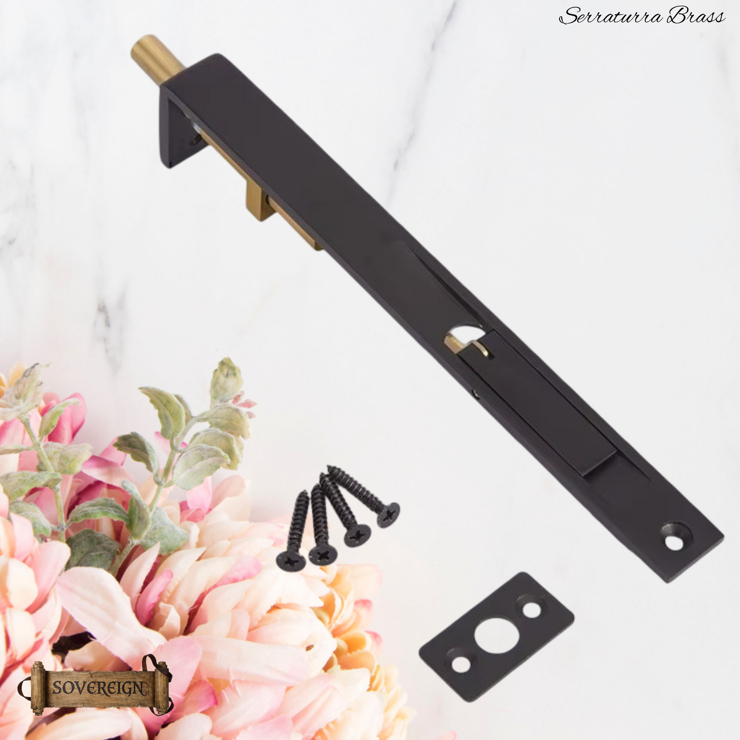 "Serraturra" Sovereign Flush lever Bolt Solid brass 200mm-7 Finishes