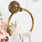 "Cordia" Sovereign Towel Ring -Standard antiqued brass 150mm dia