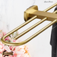 "Lusso" Sovereign Looped 3 Bar Towel Rail Brushed brass 600mmx155