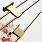 "Lusso" Sovereign 2 Bar Towel Rail Brushed brass 600mmx120mm