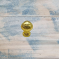 Gold "ORB" small drawer or jewelry box vintage knob 14mm dia