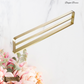 "Bagno"Sovereign Bathroom 2 Bar Towel Rack -Brushed brass