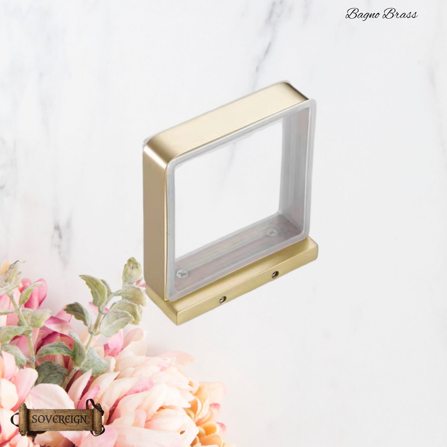 "Bagno"Sovereign Bathroom Toilet Brush holder -Brushed brass