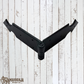 Black Antique Iron arrow 314mm Forged Double Strap Hinge (MAJ-805)