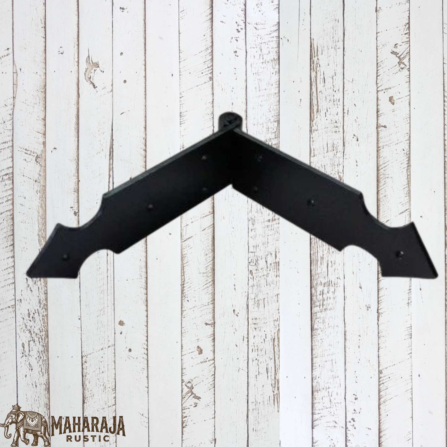 Black Antique Iron arrow 314mm Forged Double Strap Hinge (MAJ-805)