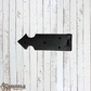 Black Antique Iron arrow 314mm Forged Double Strap Hinge (MAJ-805)