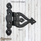 Black Antique cast Iron T Hinge 135x112mm (MAJ-806)