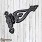 Black Antique cast Iron T Hinge 135x112mm (MAJ-806)