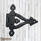 Black Antique cast Iron T Hinge 135x112mm (MAJ-806)