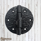 Antique cast Iron Round Cabinet/ Trunk Hinge 76mm dia (MAJ-807)