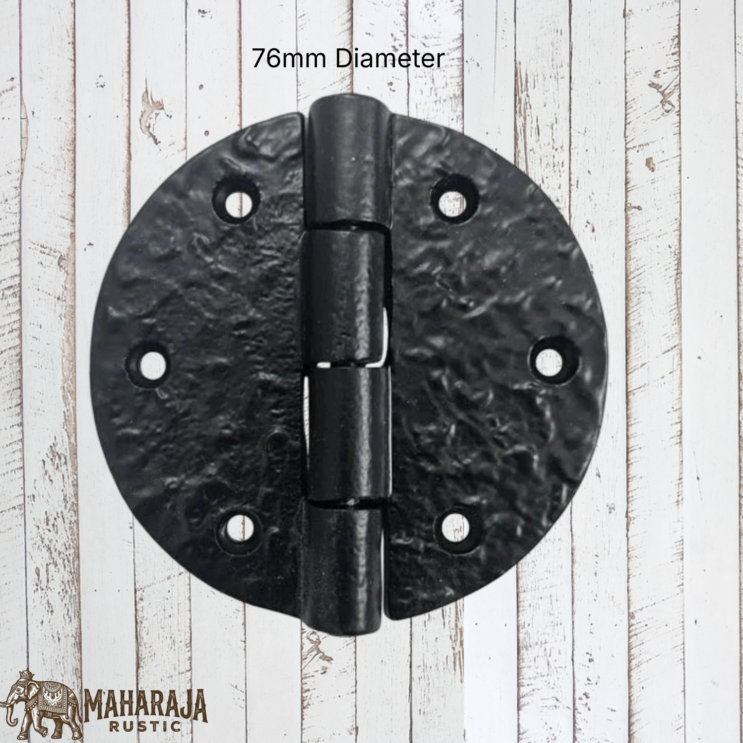 Antique cast Iron Round Cabinet/ Trunk Hinge 76mm dia (MAJ-807)