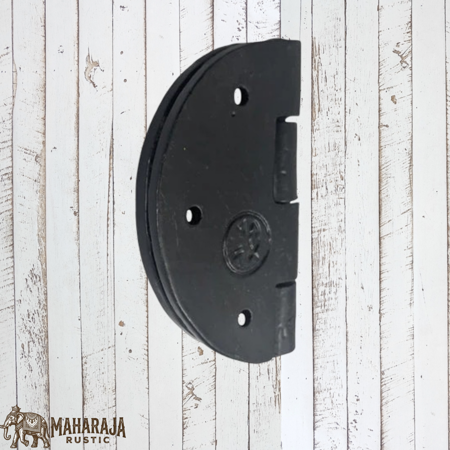 Antique cast Iron Round Cabinet/ Trunk Hinge 76mm dia (MAJ-807)