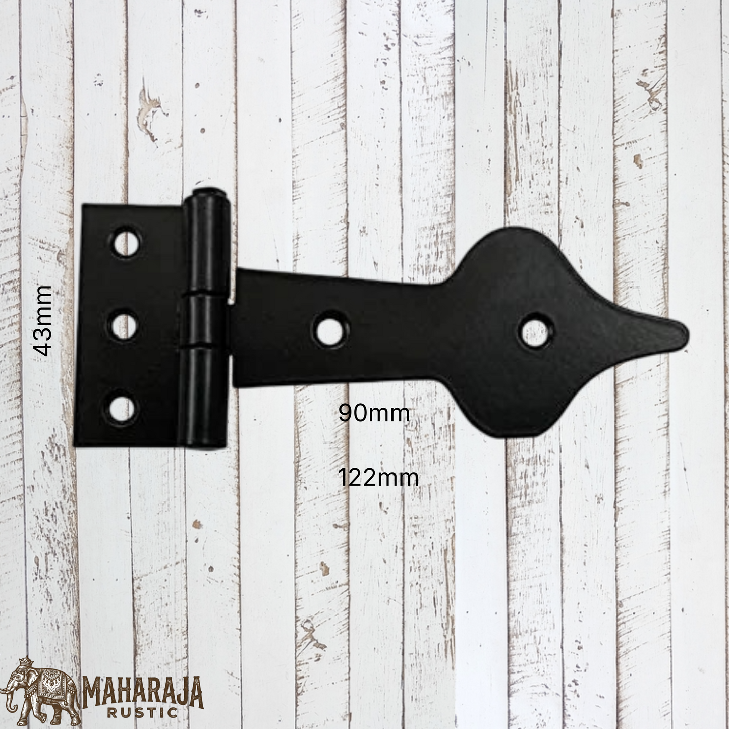 Black Antique Iron Cabinet T-Hinge 122mm long (MAJ-808)