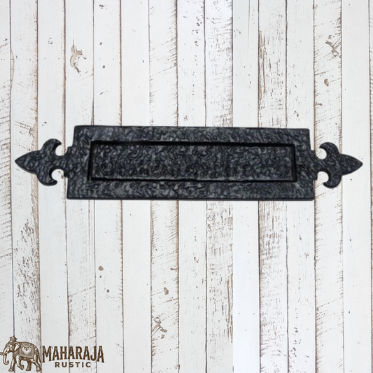Fleur De List Cast iron door letter slot 371mm long (MAJ-810)