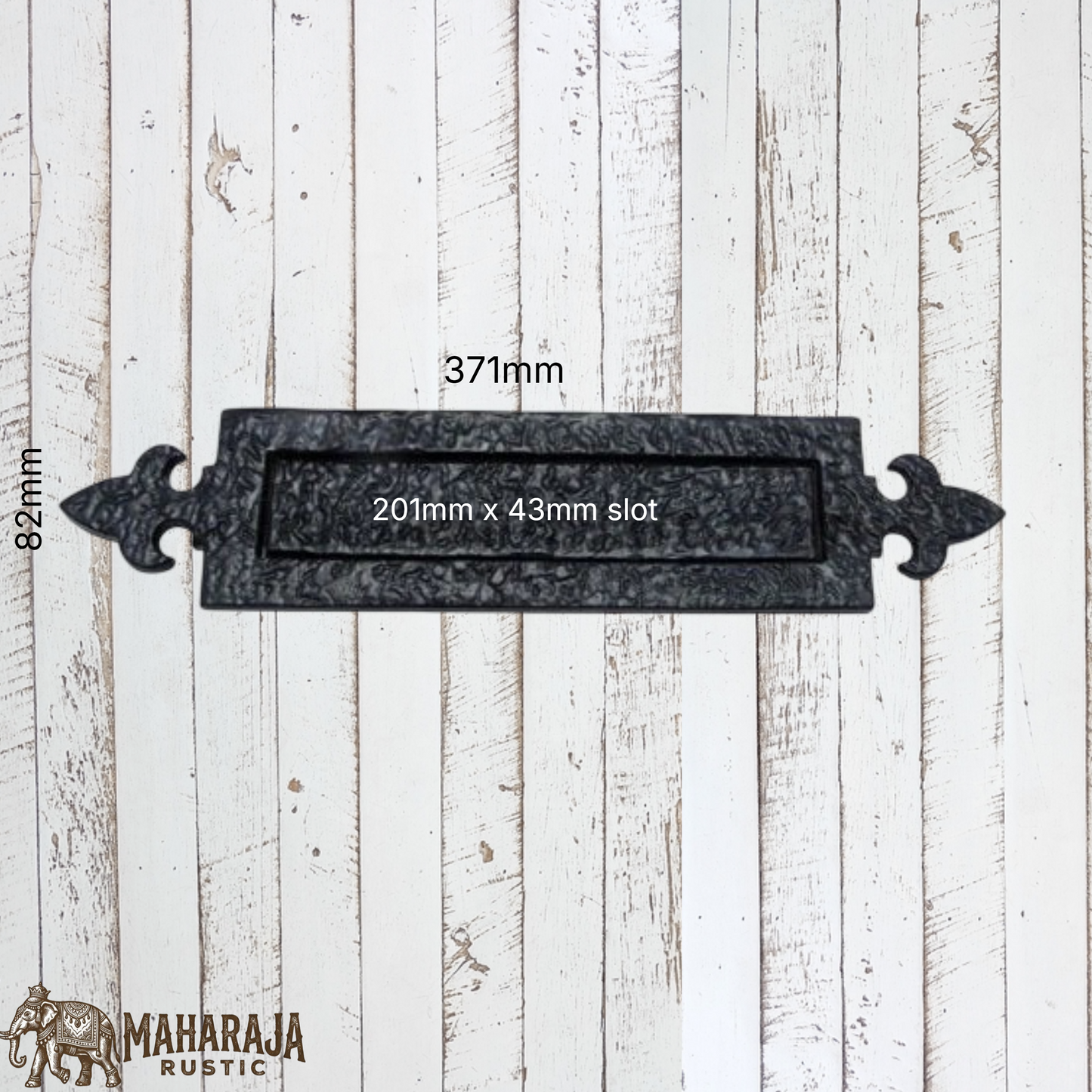 Fleur De List Cast iron door letter slot 371mm long (MAJ-810)