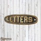 Rustic antique Brass LETTER Sign 132mm x 36mm (MAJ-812)