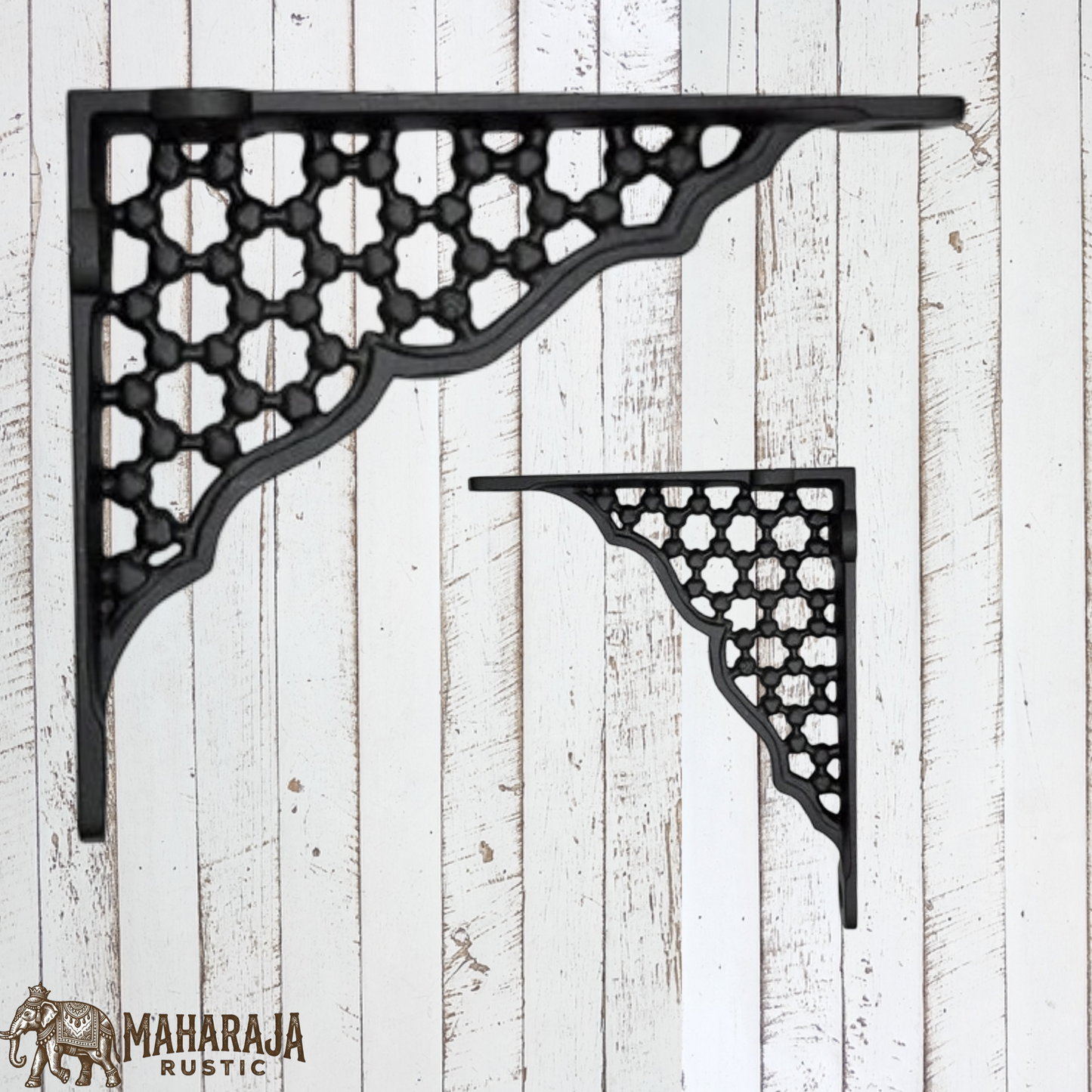 Cast iron Black shelf bracket 150mm x 125mm  (MAJ-814)