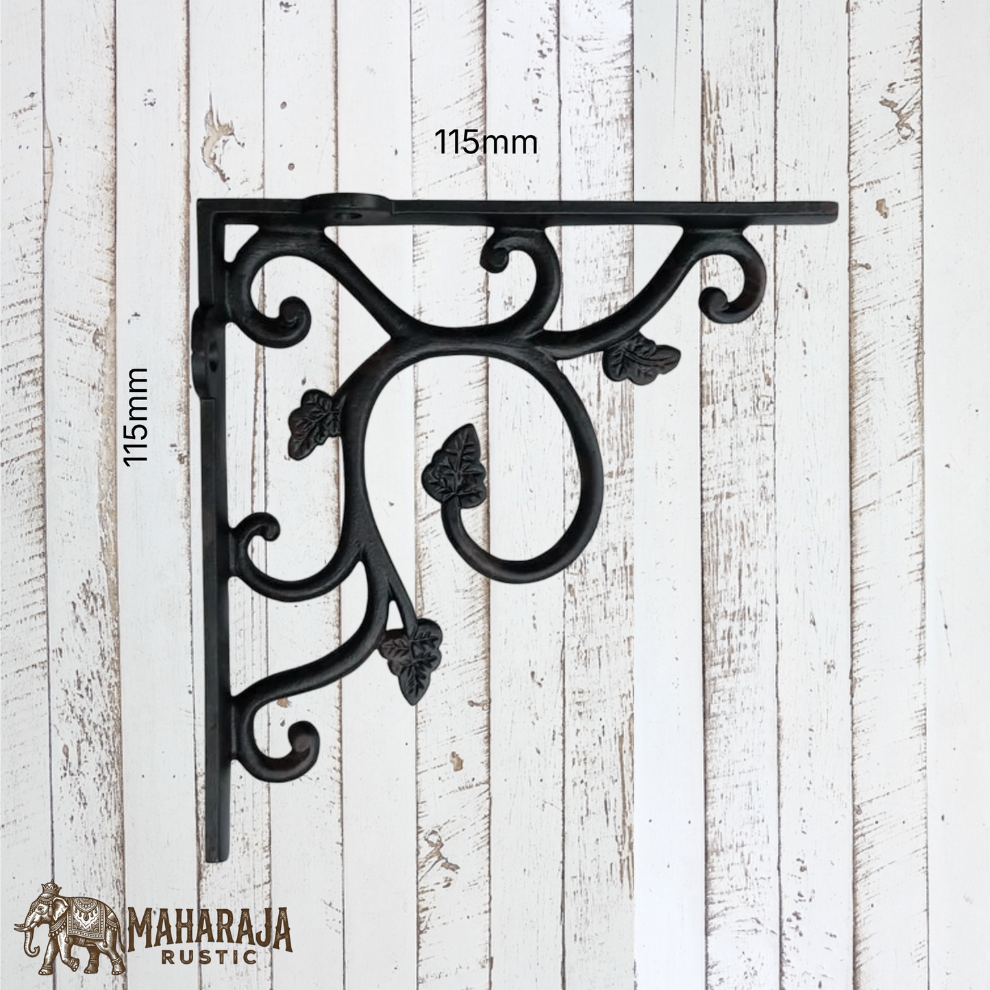 Cast iron Leaf shelf bracket 115mm x 115mm  (MAJ-815) 3 Colours