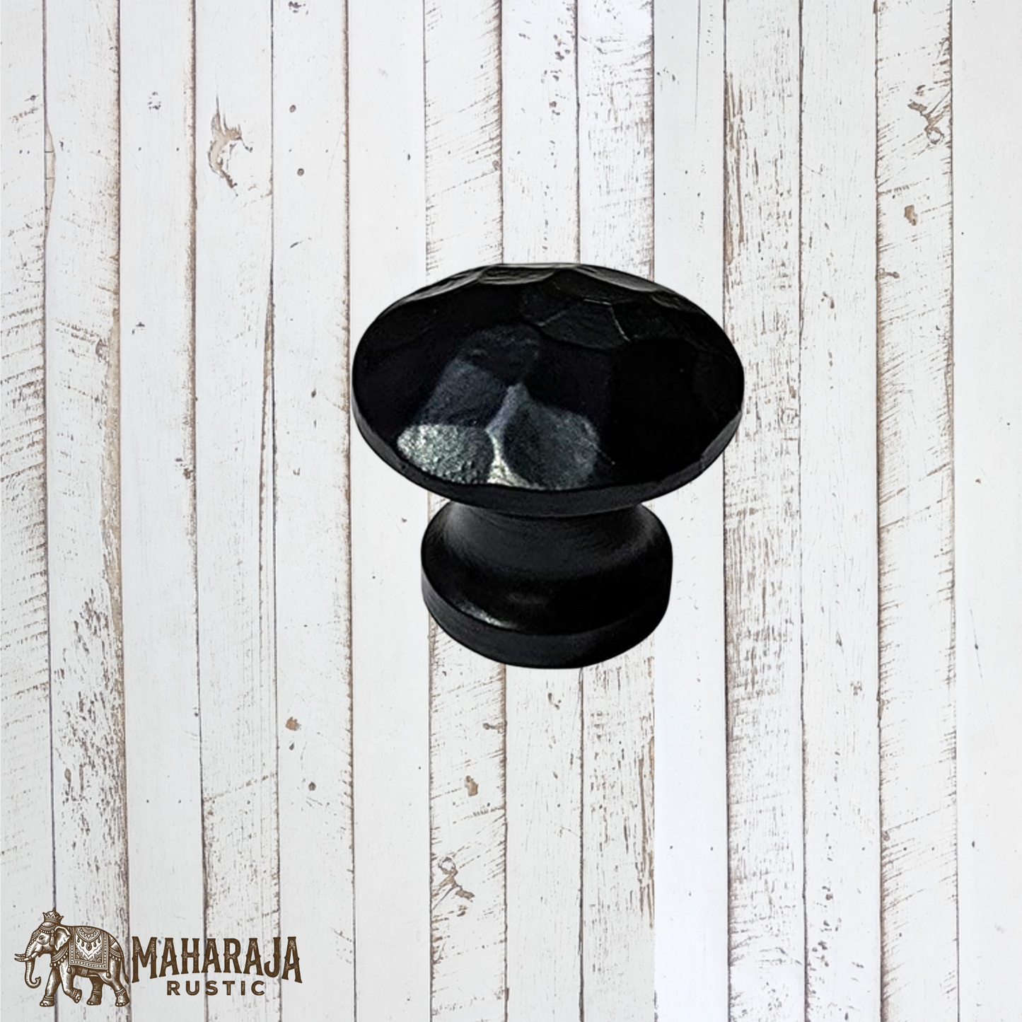 Cast iron hammered effect cabinet knob 26mm dia  (MAJ-817)