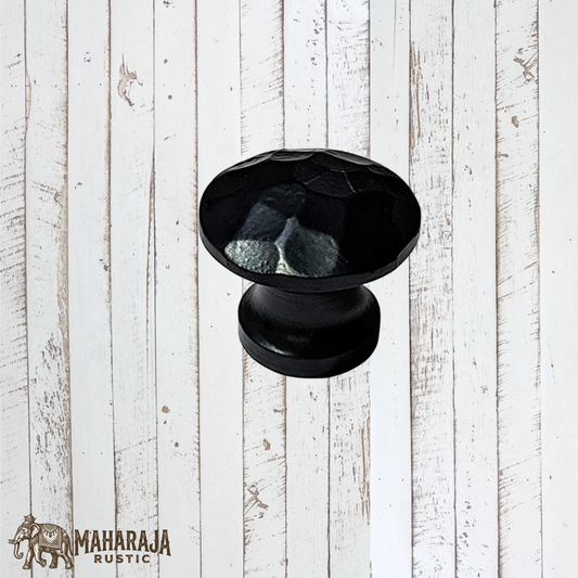 Cast iron hammered effect cabinet knob 26mm dia  (MAJ-817)