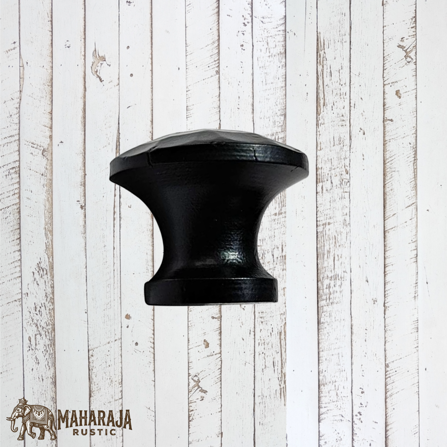 Cast iron hammered effect cabinet knob 26mm dia  (MAJ-817)