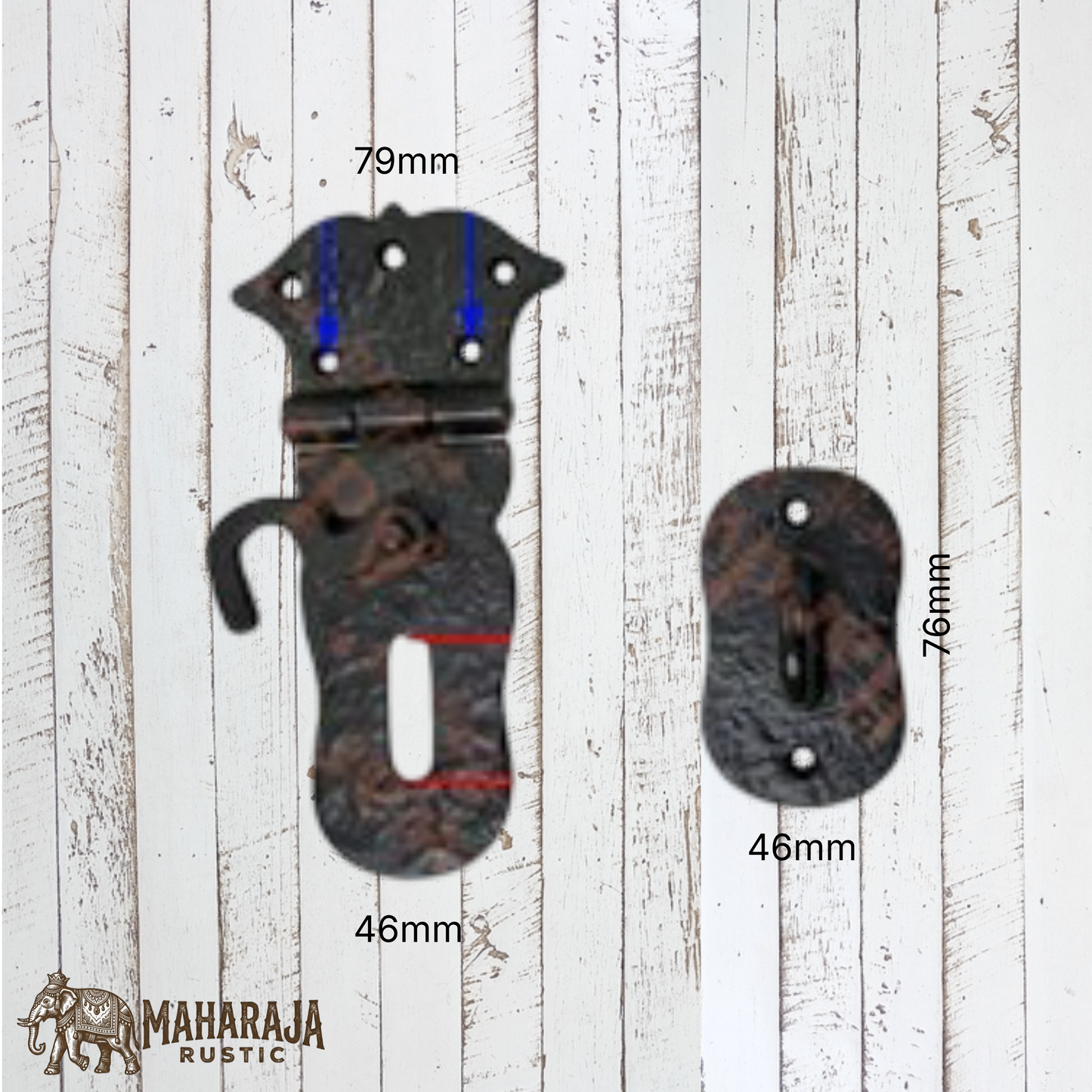 Heavy Duty Antique Cast Iron Safety Hasp and Staple latch 154mm long (MAJ-820)