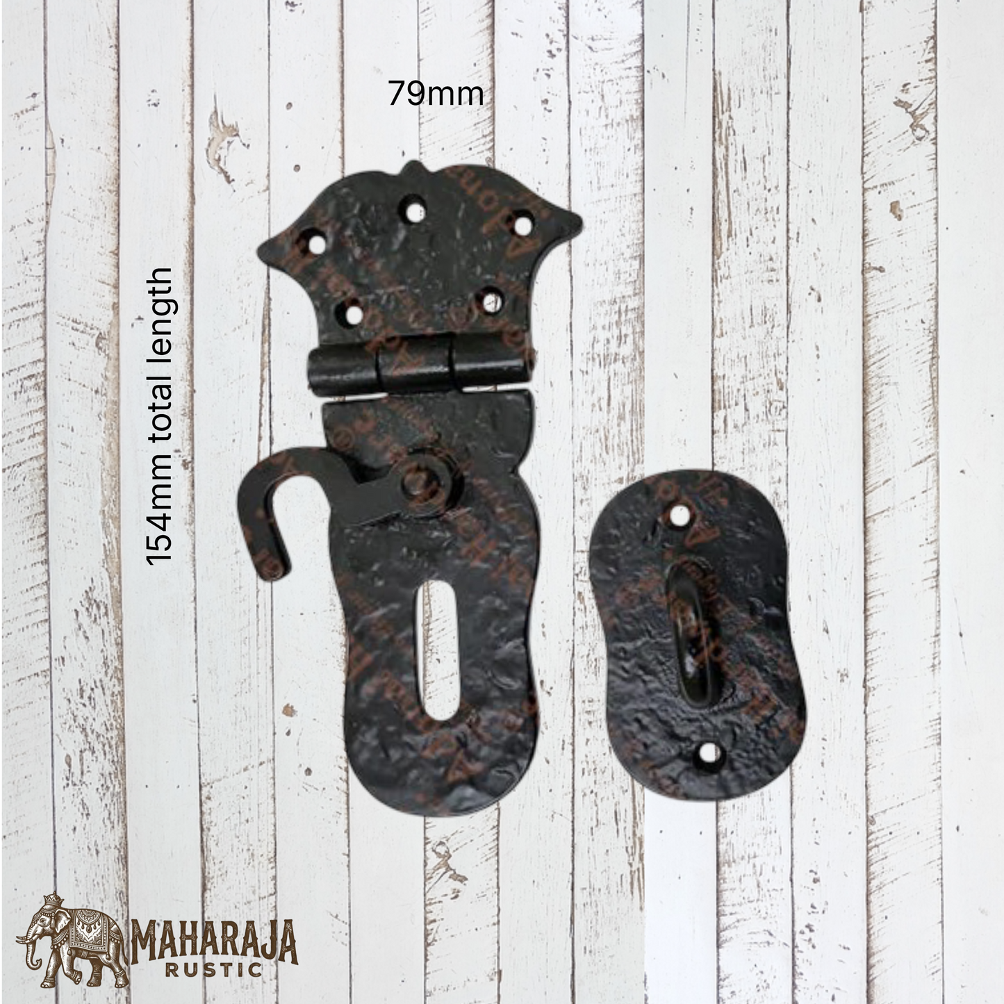 Heavy Duty Antique Cast Iron Safety Hasp and Staple latch 154mm long (MAJ-820)