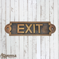 Antique Brass EXIT sign 155mm x 52mm (MAJ-833)