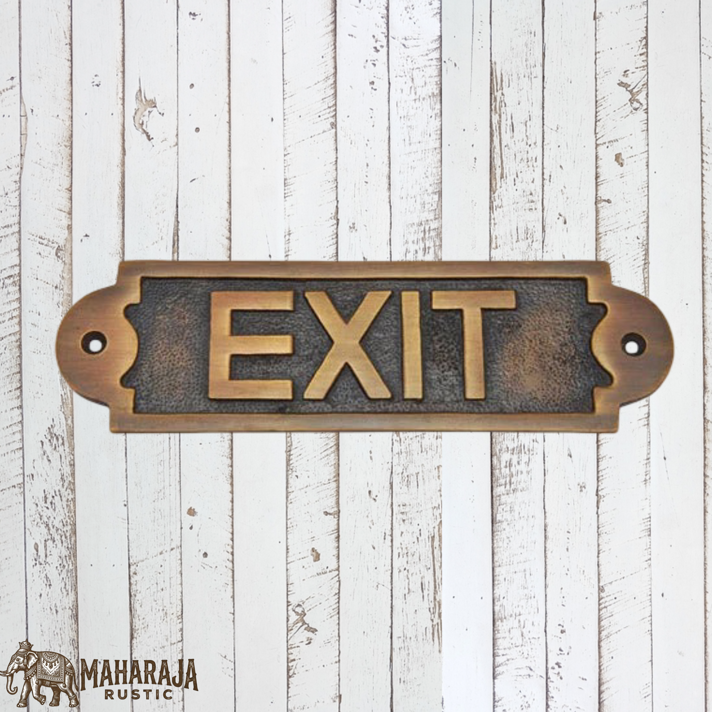 Antique Brass EXIT sign 155mm x 52mm (MAJ-833)