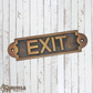 Antique Brass EXIT sign 155mm x 52mm (MAJ-833)