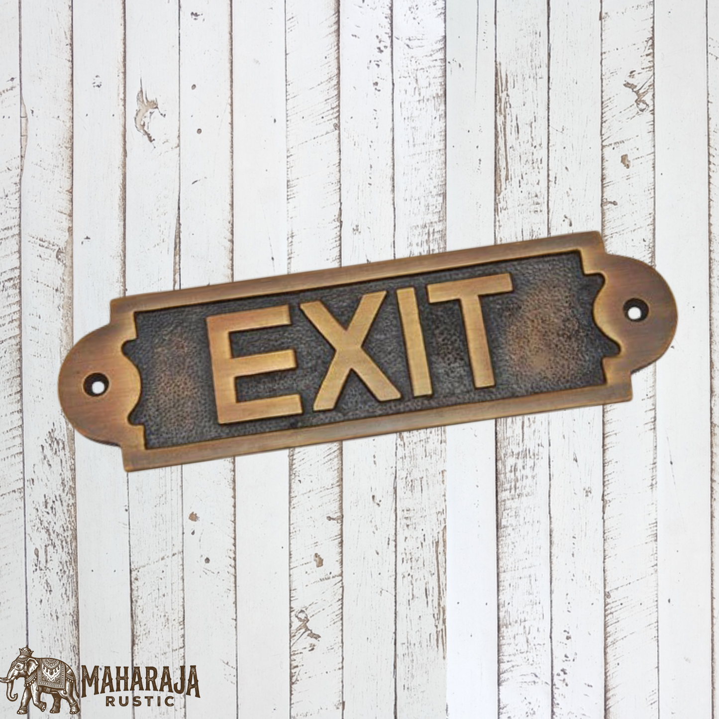 Antique Brass EXIT sign 155mm x 52mm (MAJ-833)