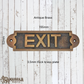 Antique Brass EXIT sign 155mm x 52mm (MAJ-833)