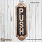 Antique Brass PUSH sign 155mm x 52mm (MAJ-835)