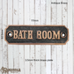 Antique Brass BATHROOM sign 111mm x 32.5mm (MAJ-836)