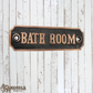Antique Brass BATHROOM sign 111mm x 32.5mm (MAJ-836)