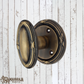 Rustic antique brass oval door knob 68mmx36mm knob (MAJ-838)