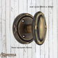 Rustic antique brass oval door knob 68mmx36mm knob (MAJ-838)