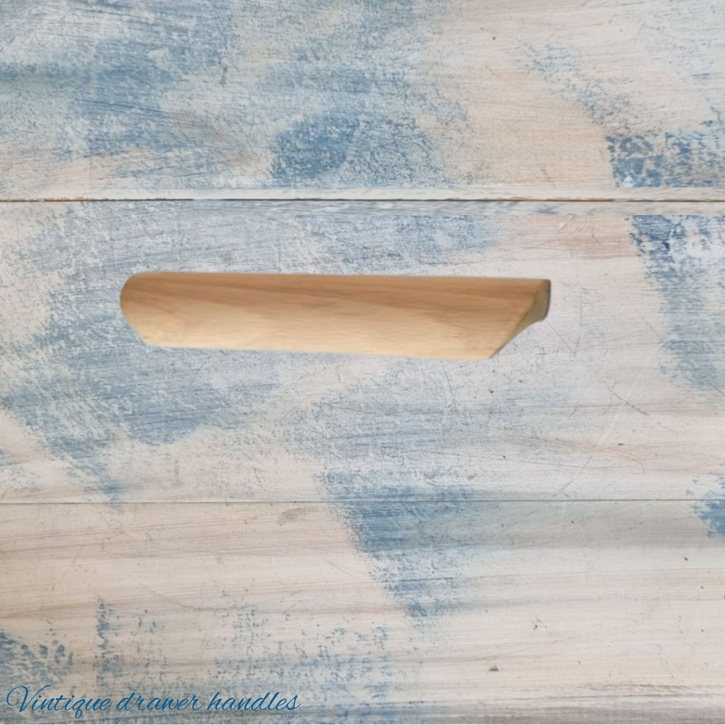 Lacquered Beach lipped cupboard wooden handle 128mm Long