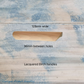 Lacquered Beach lipped cupboard wooden handle 128mm Long
