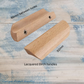 Lacquered Beach lipped cupboard wooden handle 92mm Long