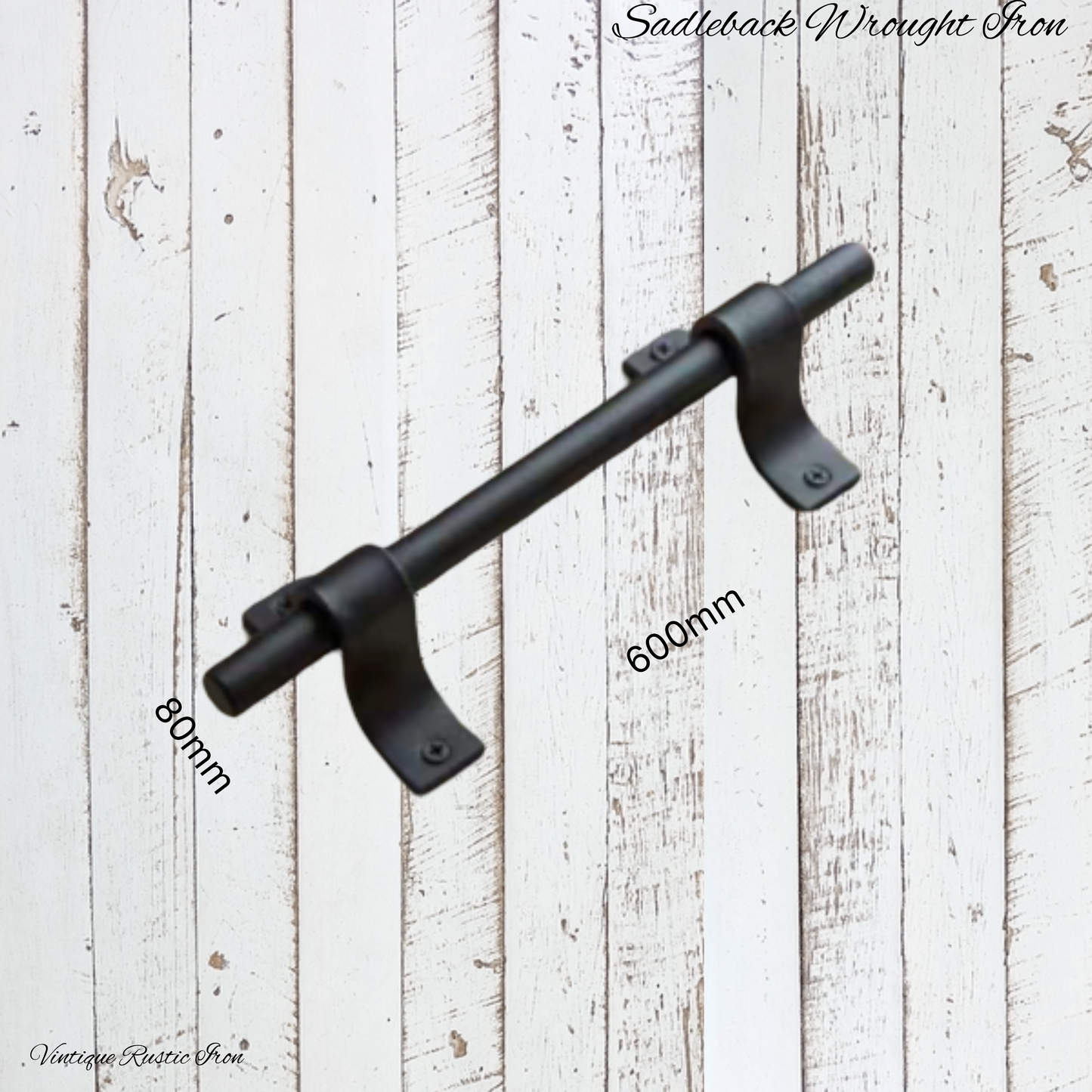 Saddleback handle 600mm Black Tube iron handle